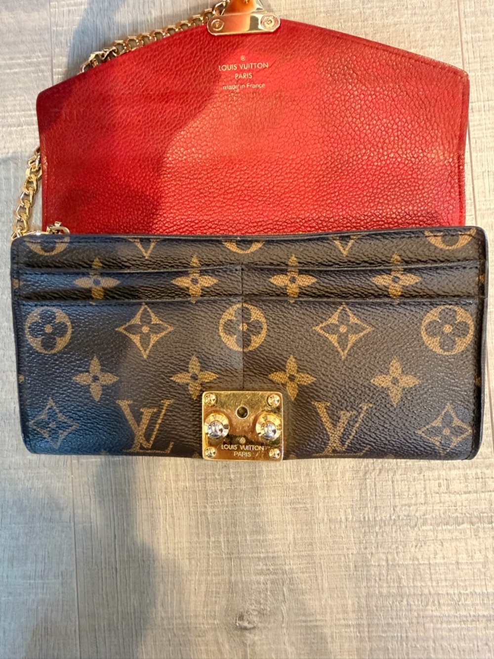 Louis Vuitton Pallas Wallet with Added Crossbody Chain - Picture 6 of 10